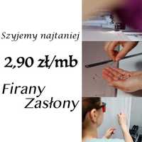 Szycie firan / zasłon - firany / zasłony szyjemy najtaniej