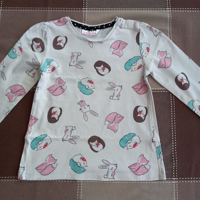 Bluzki, bluzeczki dziewczęce z długim rękawem, r. 86-92 Zestaw