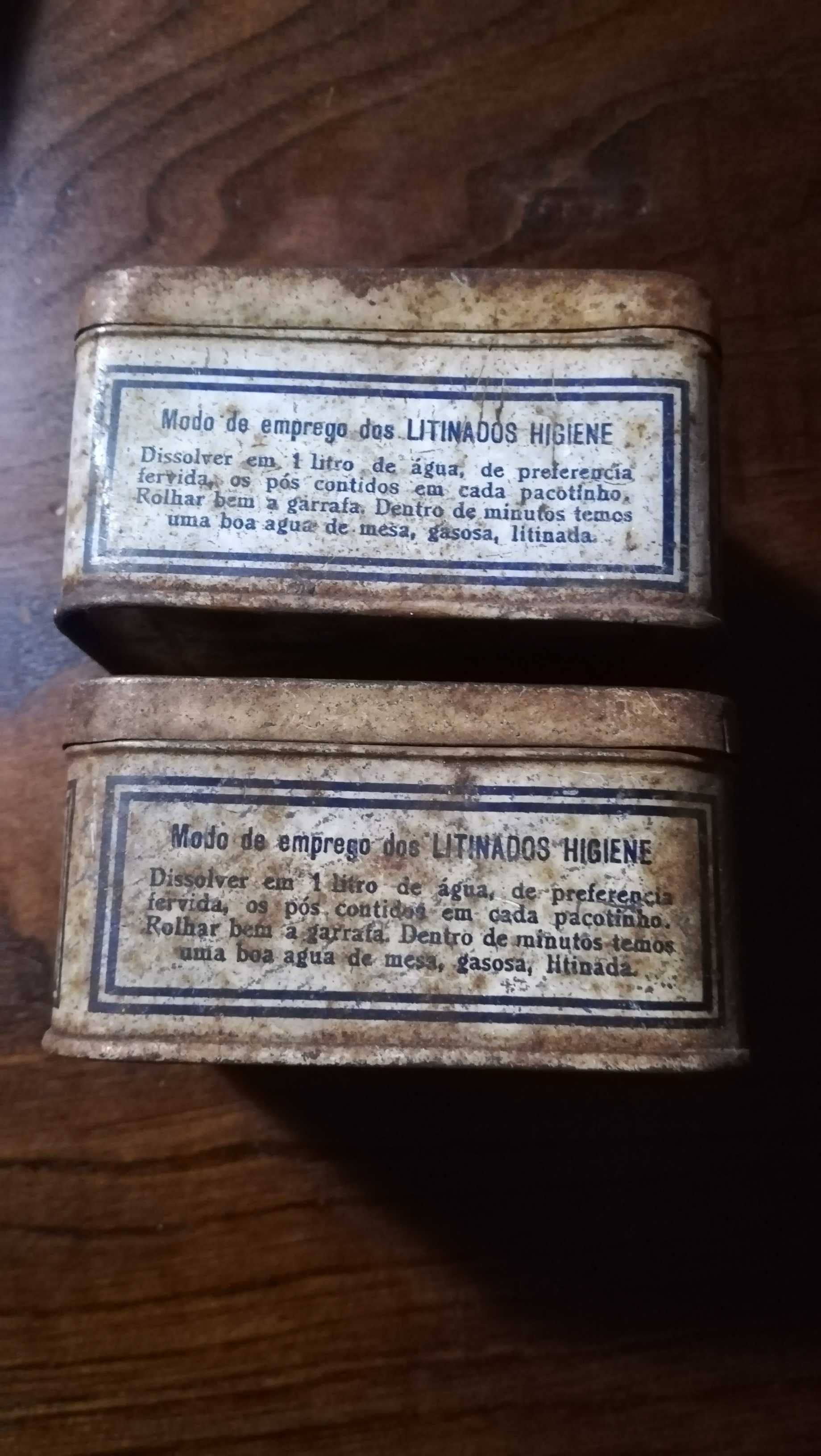 2 caixas antigas Litinados higiene
