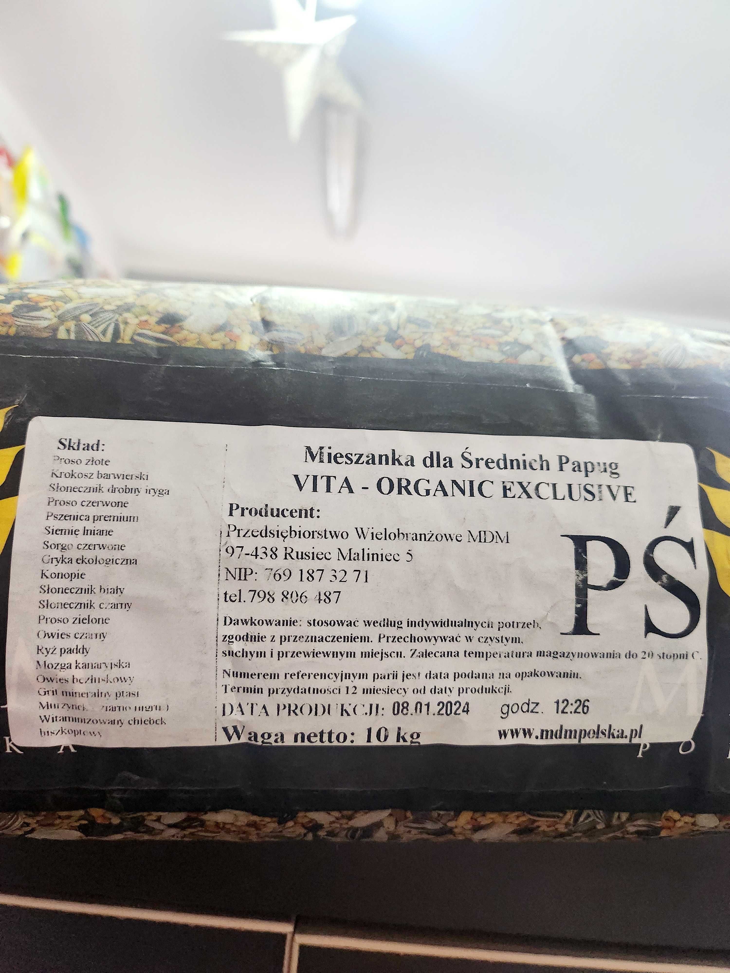 POKARM /karma dla średnich papug “ENERGY TASTE” VITA-ORGANIC 10kg