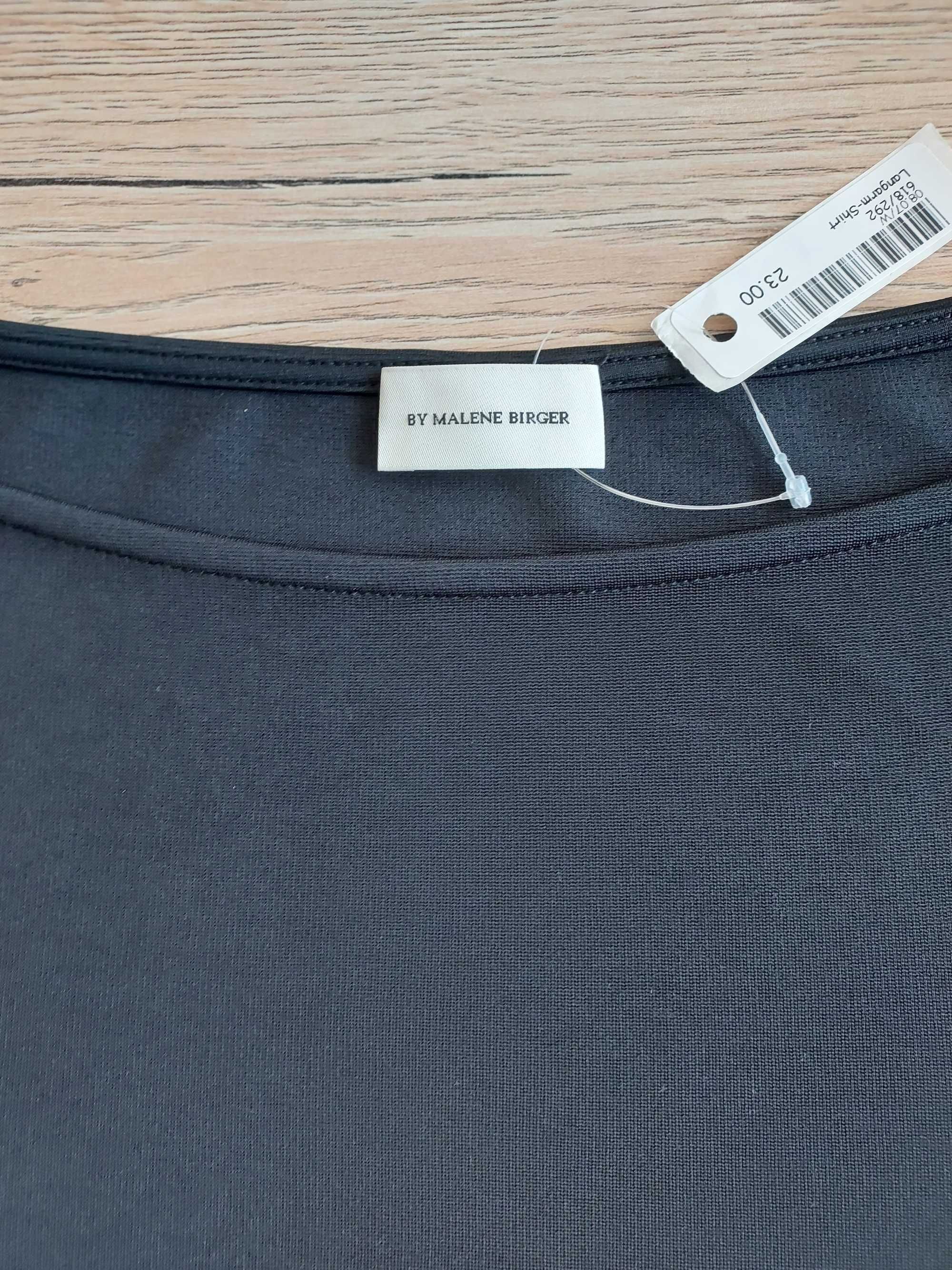34 XS By Malene Birger nowa czarna bluzka bluzeczka długi rękawa