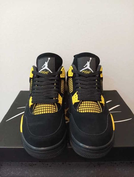 Buty biegania Jordan 4 RetroBlackThunder R.43