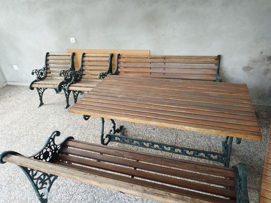 Moveis jardim Madeira e alumínio