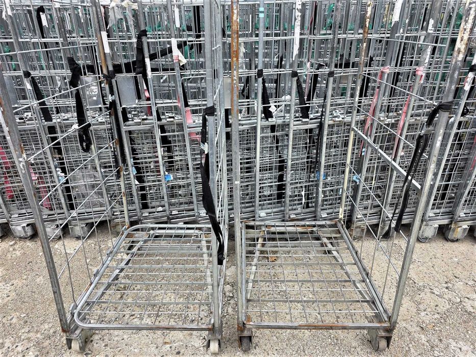 Wózek Transportowy Gniazdowy Platforma Kosz Siatkowy Magazynowy 80x67