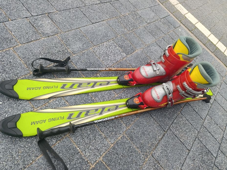 Narty elan 110 cm. Buty head 24 cm. Kijki Rossignol 110 cm. Tanio