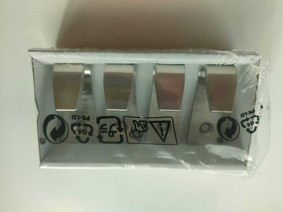 4x Ganchos - BLECKA, niquelado, 5 cm [NOVOS]