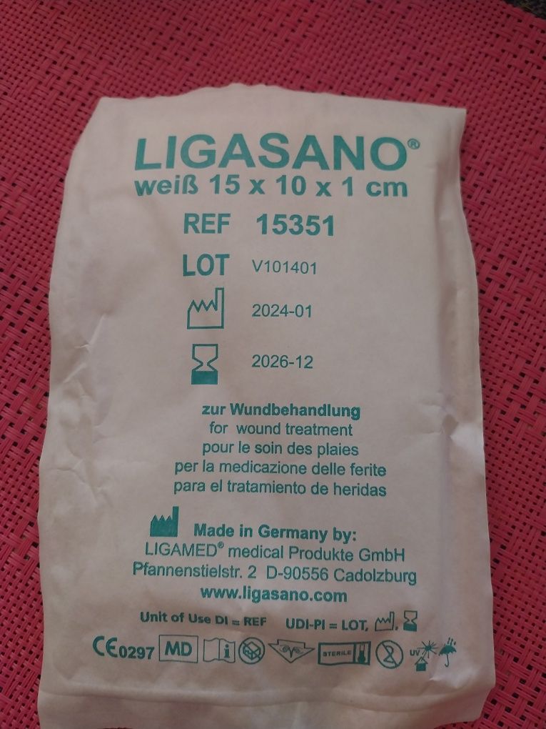 Ligasano 15×10×1 opatrunek na gąbce