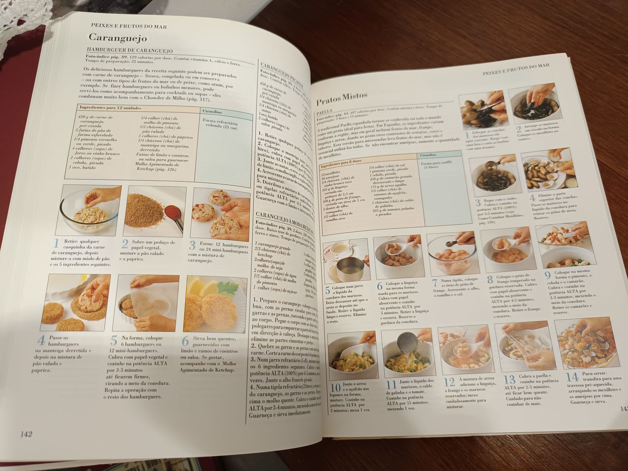 Livro sobre cozinha de microondas
