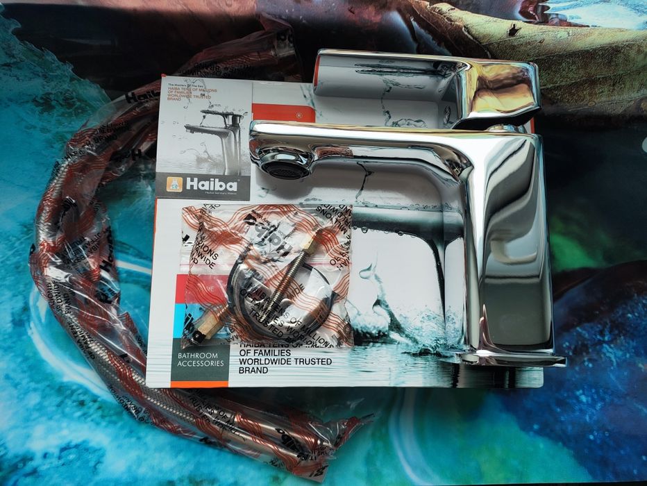 Смеситель для умывальника HAIBA KUBUS 001 100% латунь