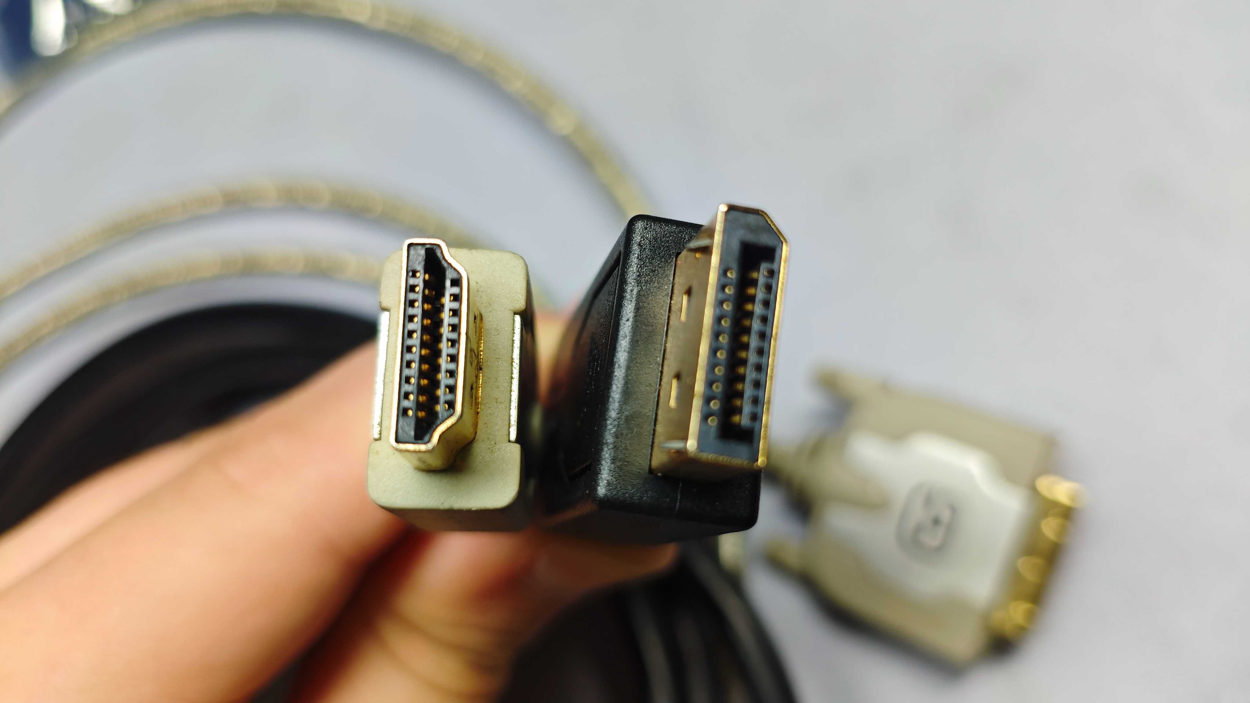 Cabos DVI para HDMI e DisplayPort