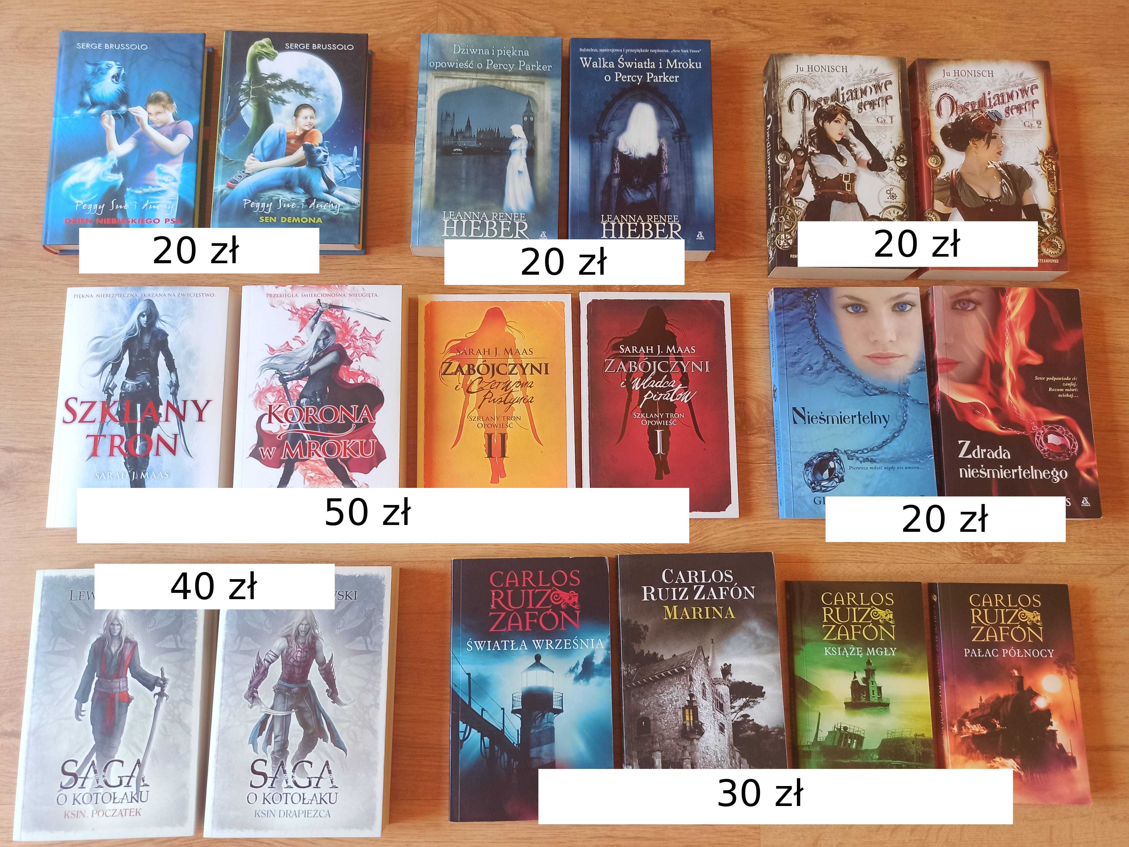 Książki fantasy, romans, przygodowe i inne