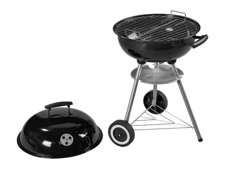 Grill węglowy ogrodowy kulisty z pokrywą 44 cm