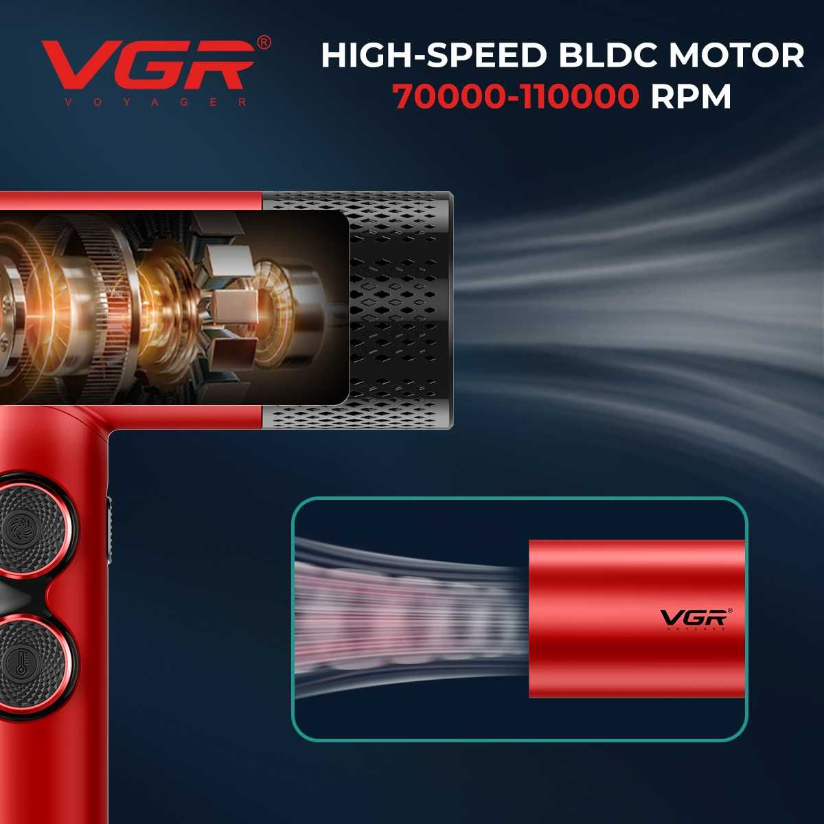 Набор для стрижки VGR Pro STEPLESS  4в1 машинка триммер шейвер фен