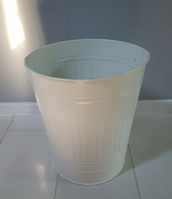 Kosz na śmieci IKEA KNODD 40l metalowy biały