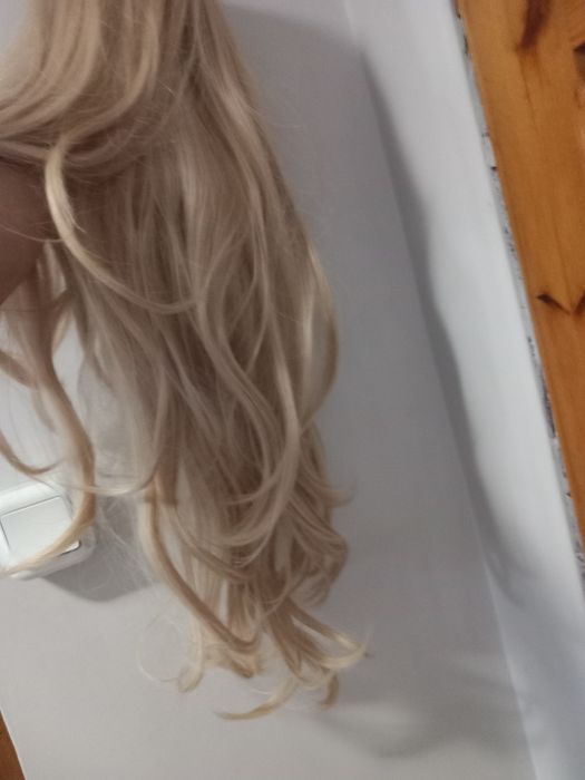 Peruka włosy długie syntetyczne blond FESHFEN damska