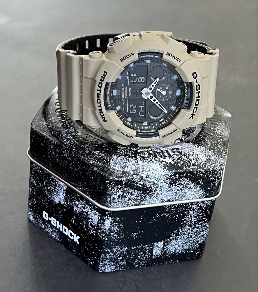 Годинник наручний Casio G-Shock GA-100 L-8A новий оригінал тактичний