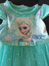 Vestido e Trança Frozen