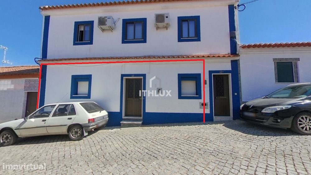 Moradia T3 no Rés do Chão com quintal em  S. Vicente e Ventosa – Elvas