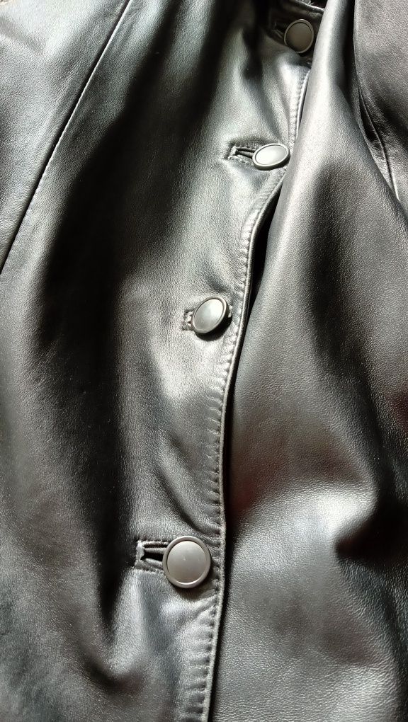 Skórzana kurtka -skóra dłuższa,płaszcz firmy Leather Wear Collection
