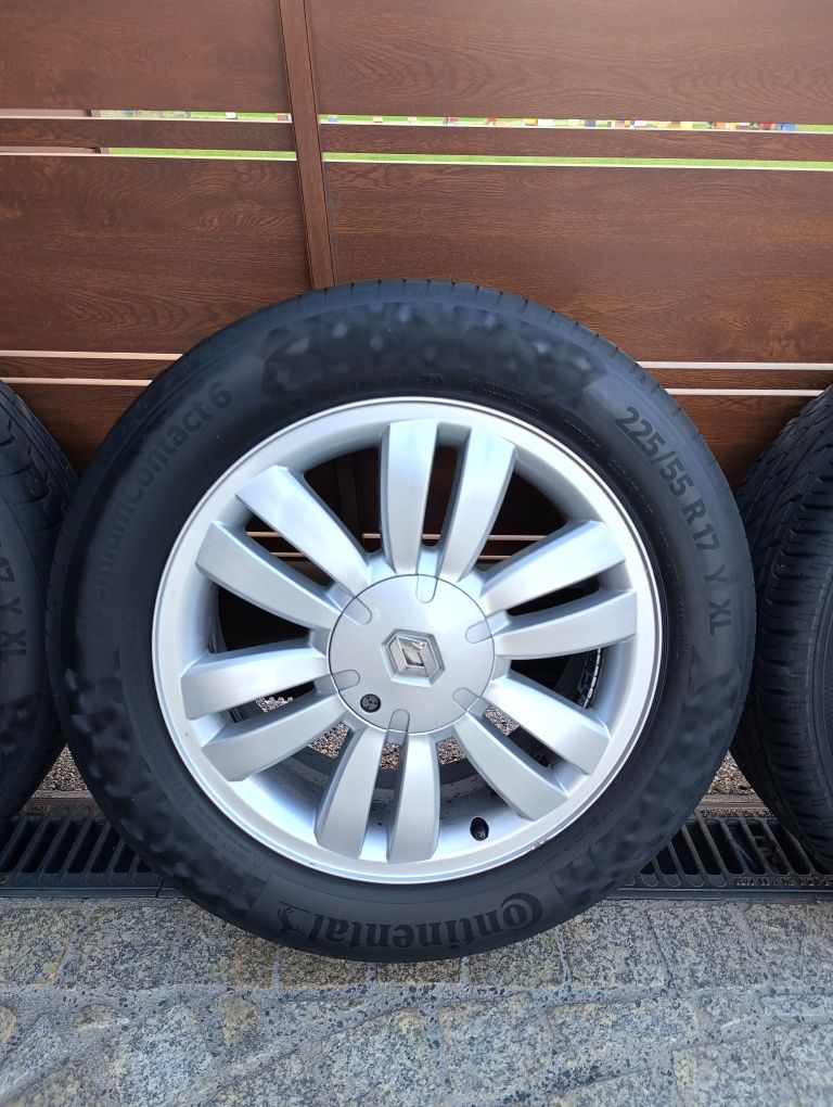 Koła Alufelgi Renault Espace IV 17" z oponami 225/55/17 komplet 5x108