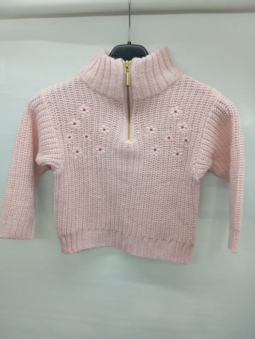 Gruby sweter dla dziewczynki roz dostępny od 92 do 116 cm