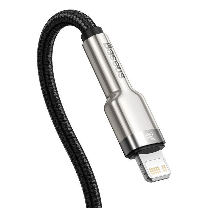 Baseus Kabel Cafule Metal Pd Usb-C - Lightning 2,0 M Czarny 20W