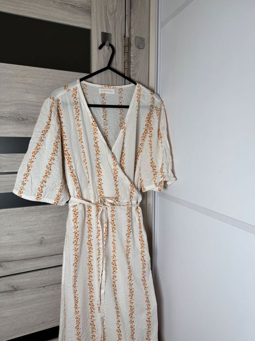 бавовна сукня на запах m максі