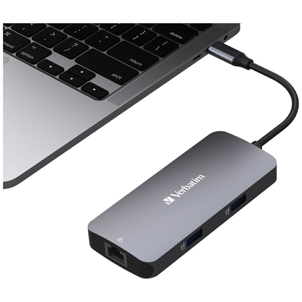 Verbatim Adapter Hub USB-C - HDMI/USB-C  /Eternet/2xUSB-A 3.0 alumin