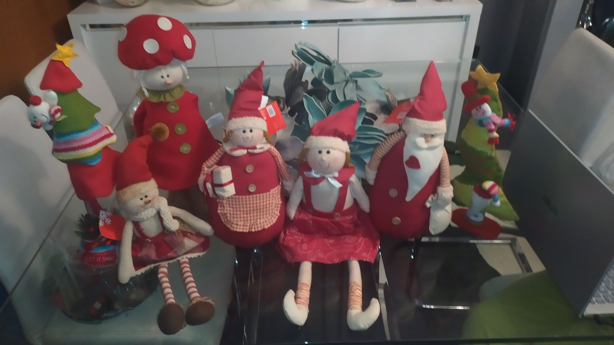 Conjunto de 7 figuras decorativas de natal