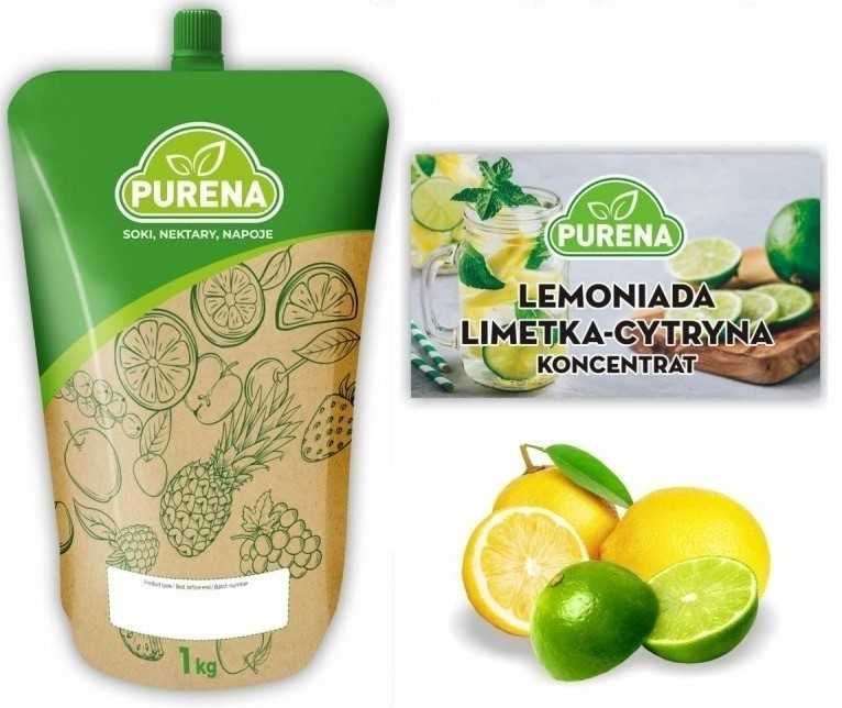 PURENA Lemoniada limetka-cytryna koncentrat 6l/1kg