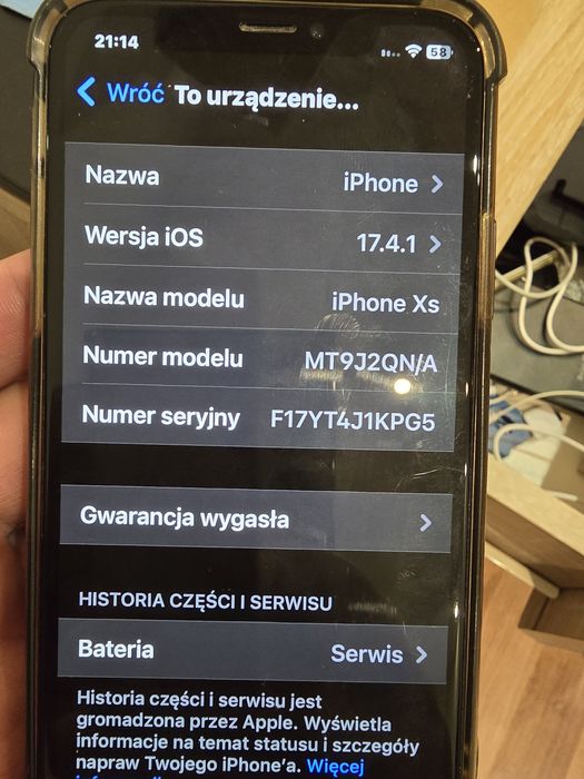 Iphone xs 256gb biały