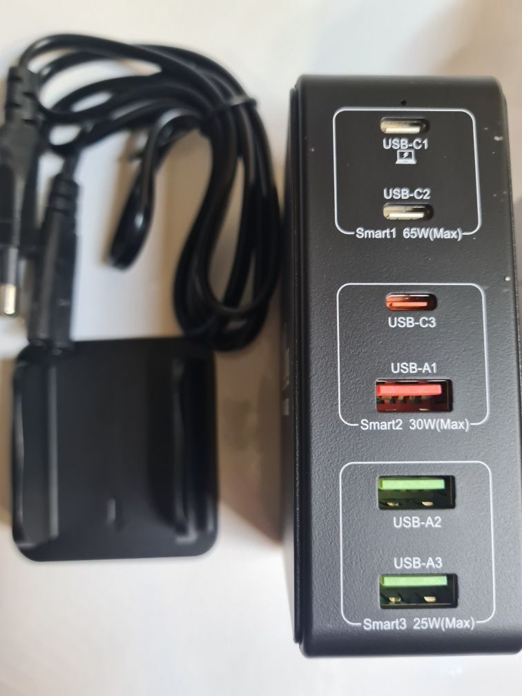 Зарядка TOPZERO 120W GaN USB Type C PD QC Quick Charge 3.0 Type C .