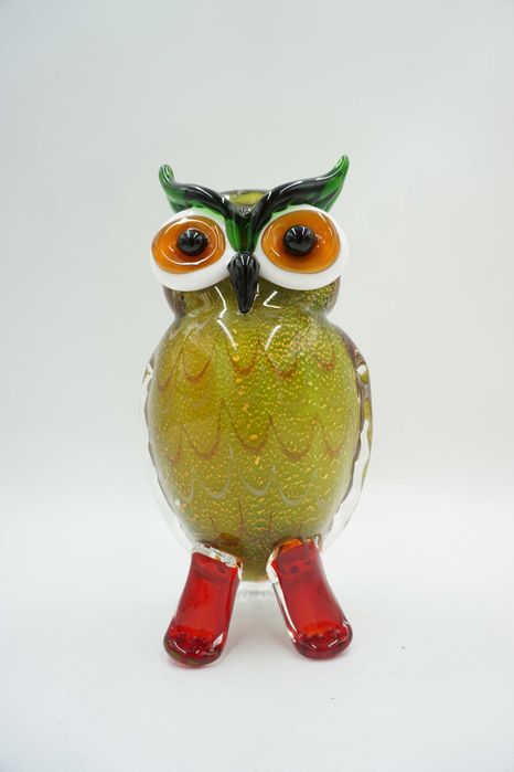 SZKLANA figurka styl murano sowa