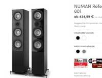 Топовые пассивные  HI-FI колонки акустика  NUMAN Reference 801