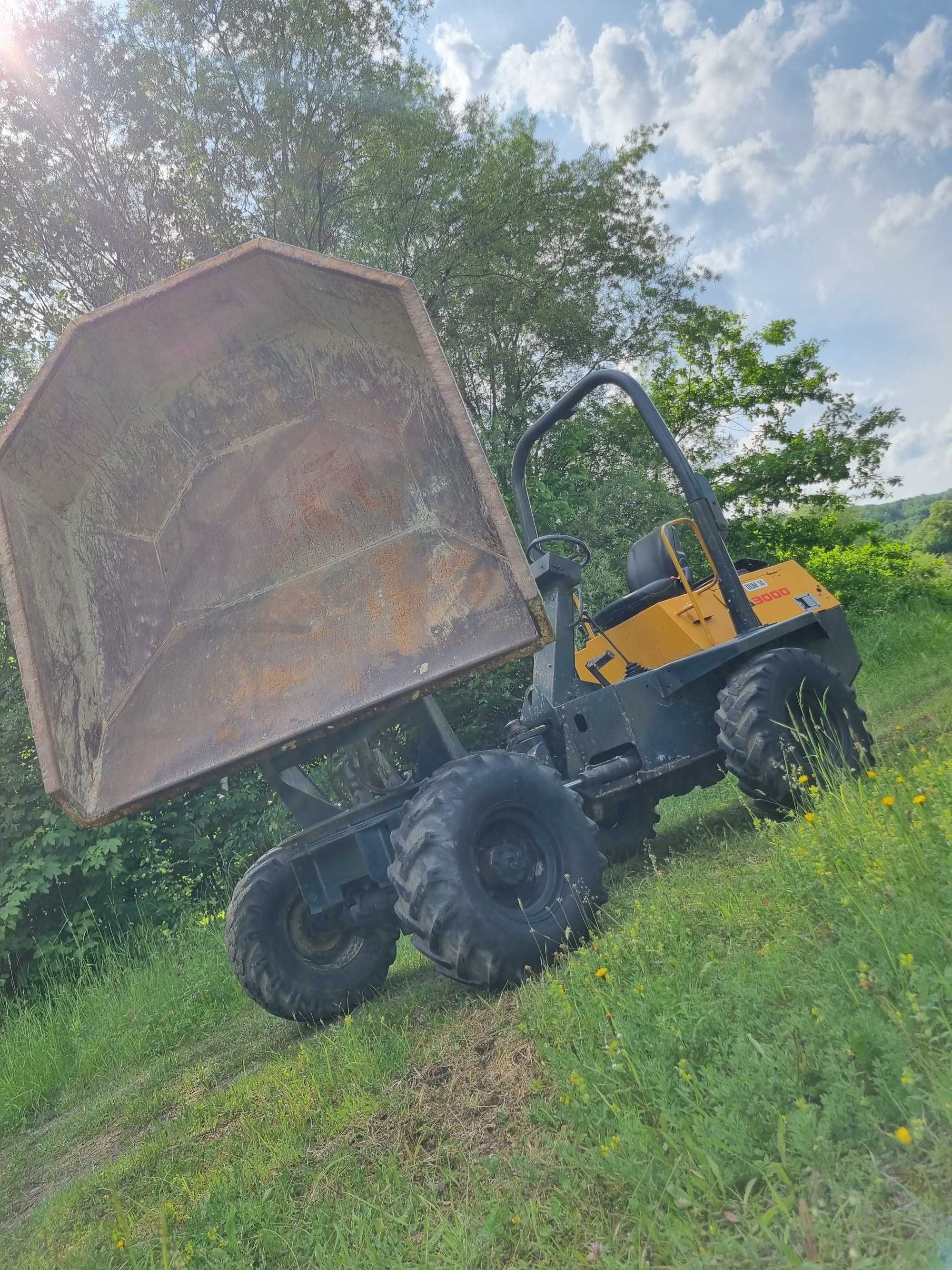 Wozidło 3t TEREX OBRÓT 4X4+KIPER z Norwegii Idealny stan KUBOTA 4cyl