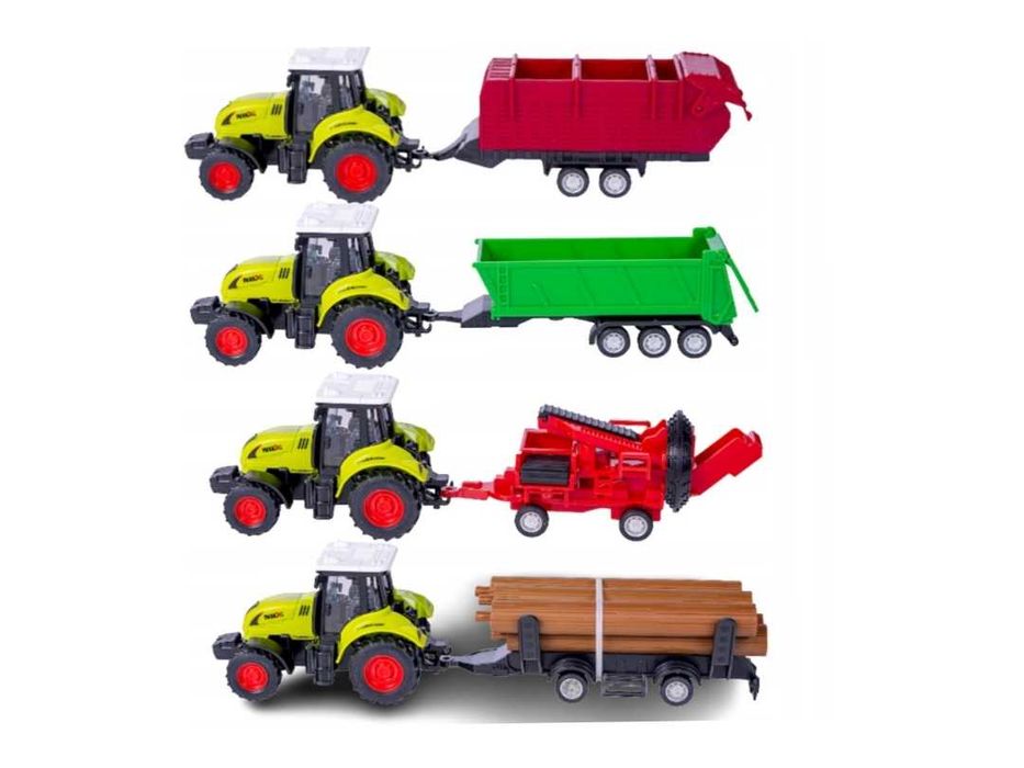 Traktor z przyczepą zabawka Ciągnik zabawka Przyczepa