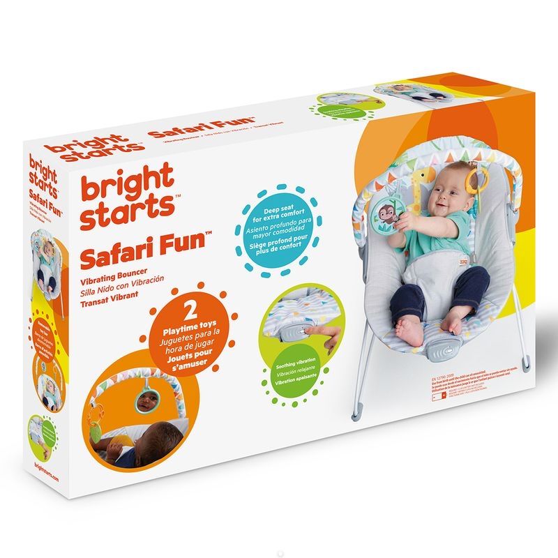 Шезлонг детский Bright Starts Safari Fun