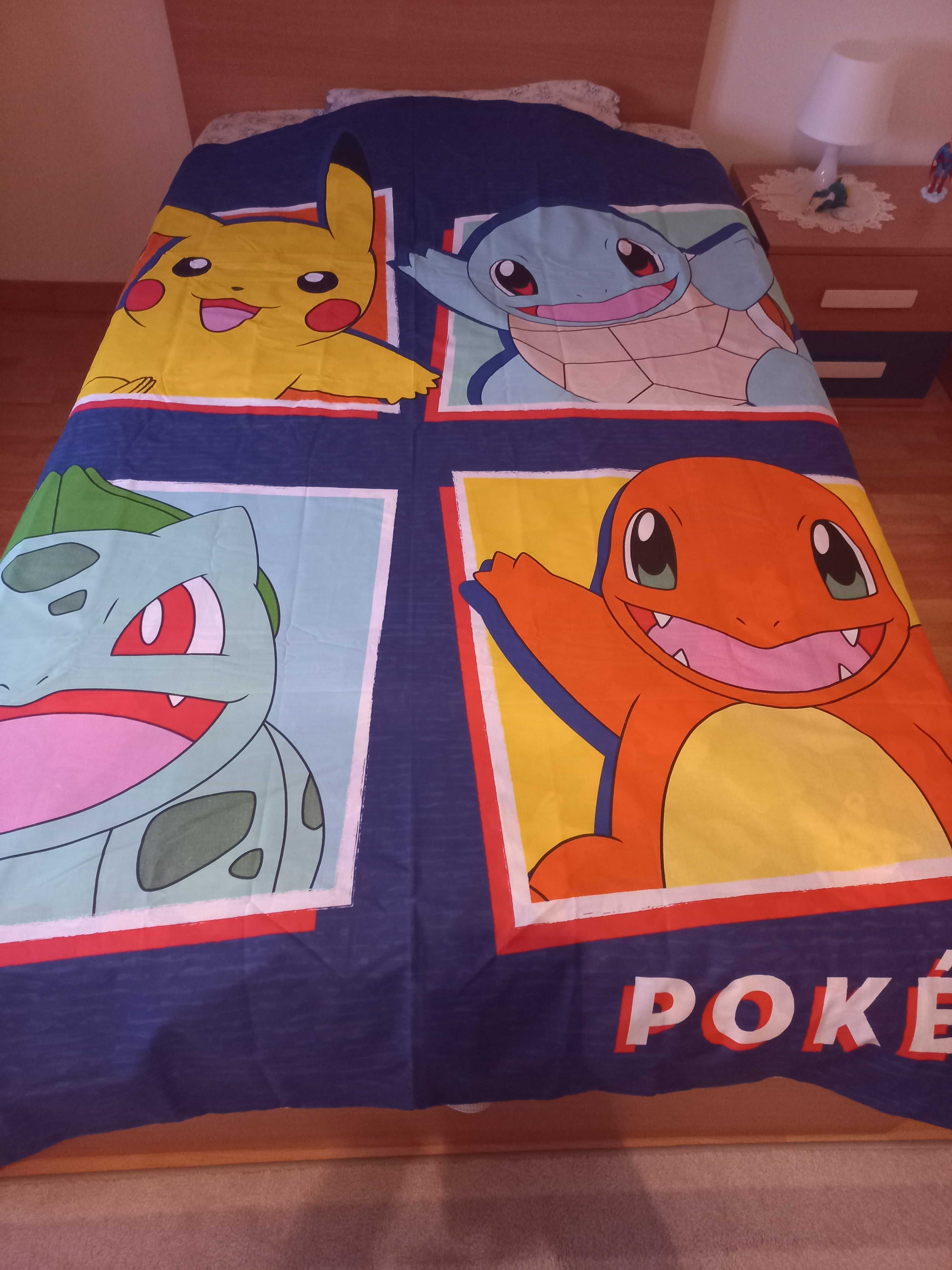 Capa para edredom + 2 fronhas Pokemon