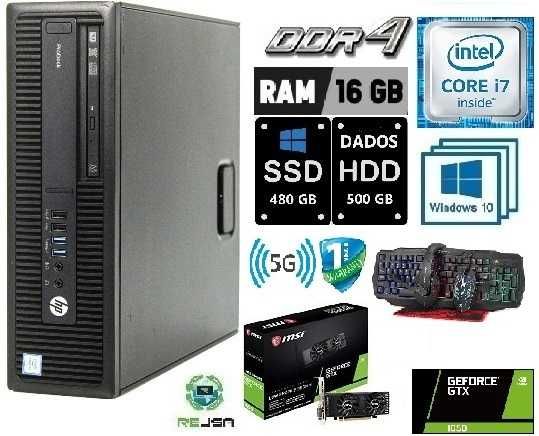 Pç HP800G2-6ªGr. I7-3.4G|16G|SSD480+HD500|GTx1650-4G-Ddr5|Wf5G|W10|W11