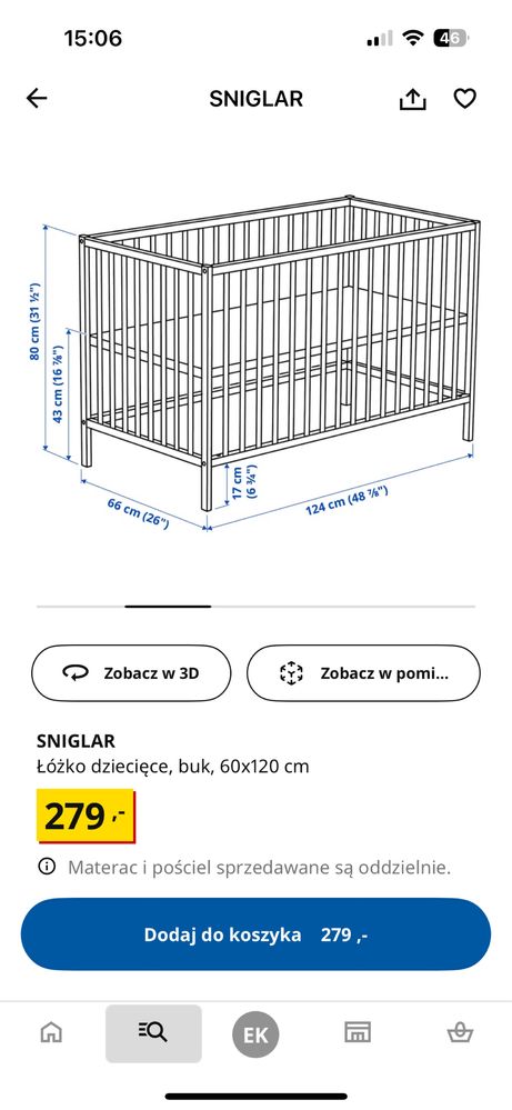 Łużeczko ikea uzywane