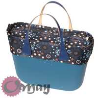 Granatowy organizer do OBAG STANDARD +OPASKA chocomay 2 kieszenie OMAY