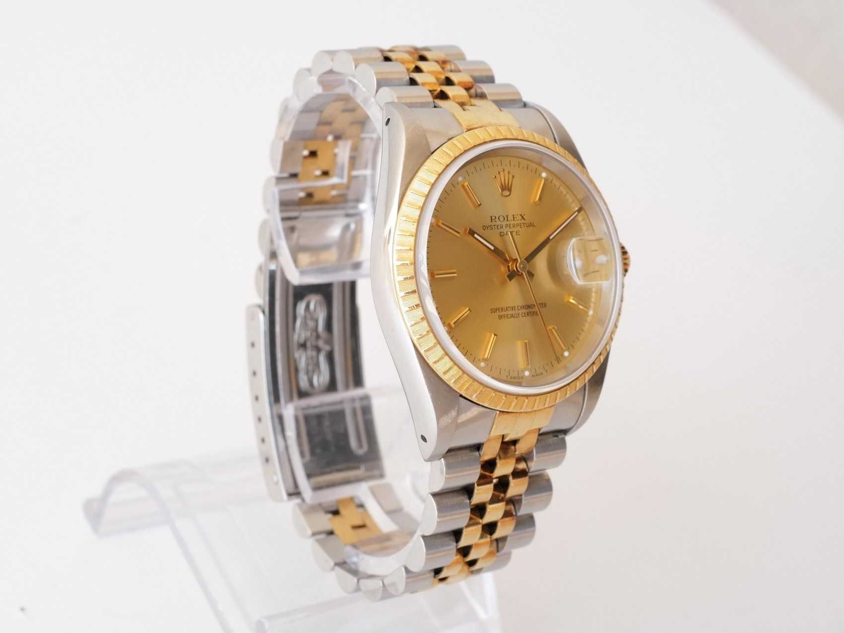 Rolex Oyster Perpetual Date Steel 18K Yellow Gold 34mm