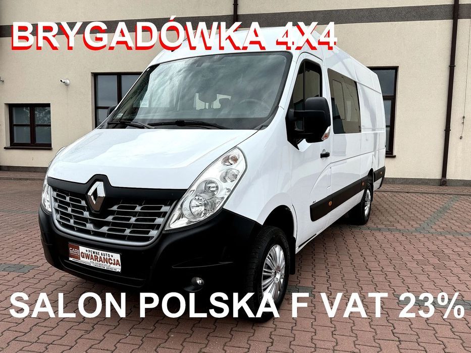Renault MASTER L3-H2  2.3DCi 4x4 BRYGADÓWKA Tempomat Salon Polska F VAT 23% GWARANCJA