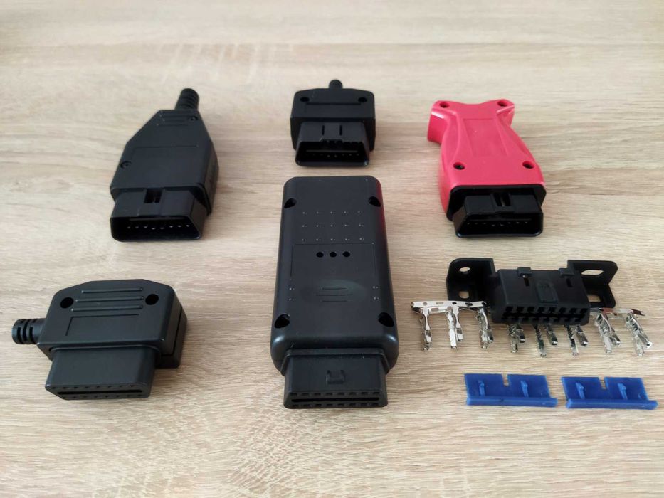 Универсальный разборный разъем OBD II / ОБД 2 16-pin - папа - мама