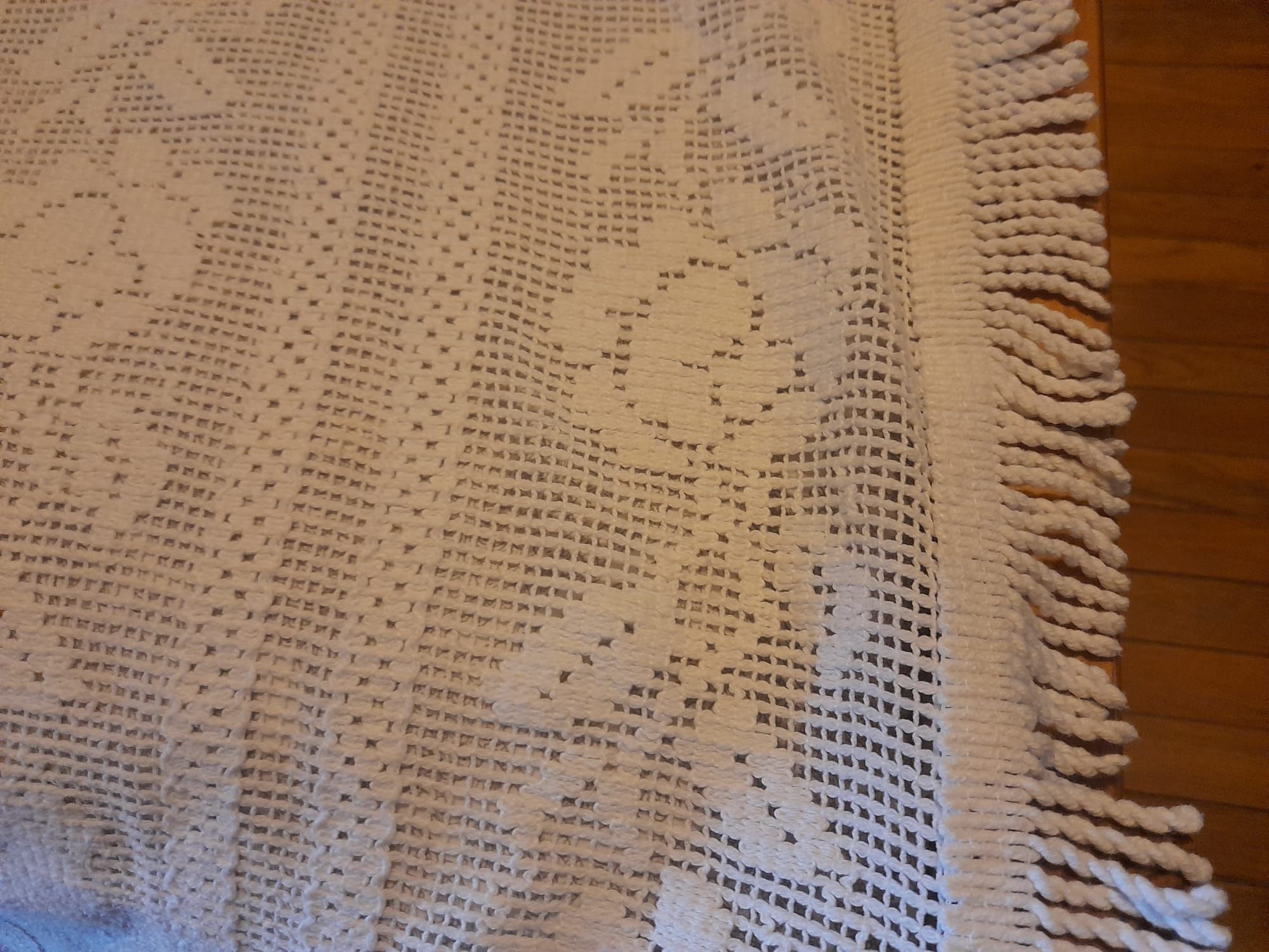 Colcha croché vintage 2.25 mts x 2mts