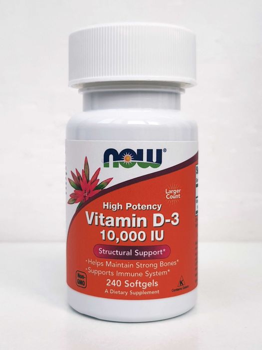 Вітамін D3 Now Foods, 2000/5000/10000 МО, 120/240 капсул