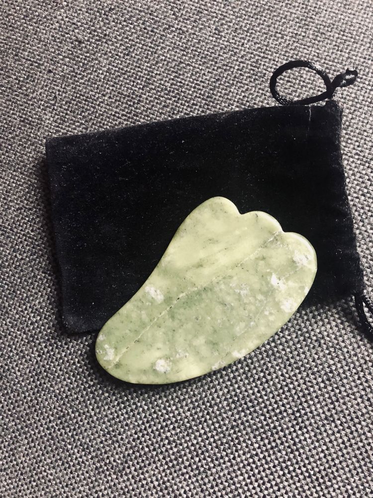 płytka do masażu, jadeitowa, Gua Sha