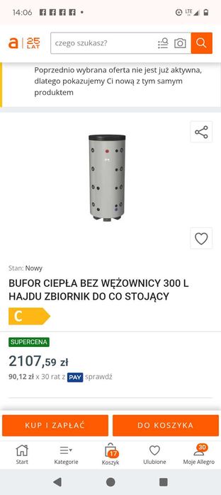 Bufor do CO 300 l , Hajdu