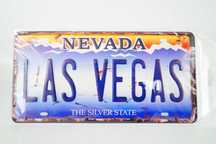 Plakat metalowy Tablica Rejestracyjna Las Vegas 3D