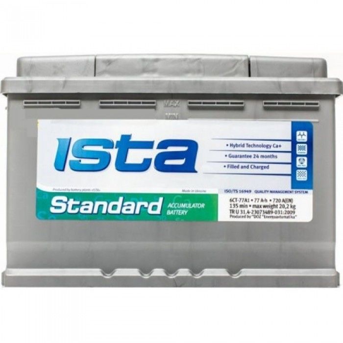 Акумулятор Ista 77Ah 6СТ-77 R+ Standard